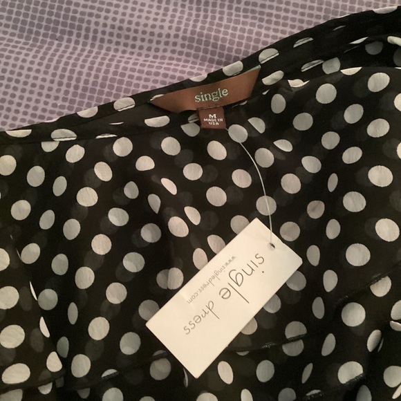 Sobolev Ruffle, One Shoulder Dress, Cinched Waist, Belt, Medium - Picture 4 of 6